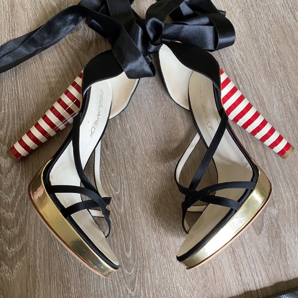 Dsquared Black Lace up Heels - Picture 5 of 5